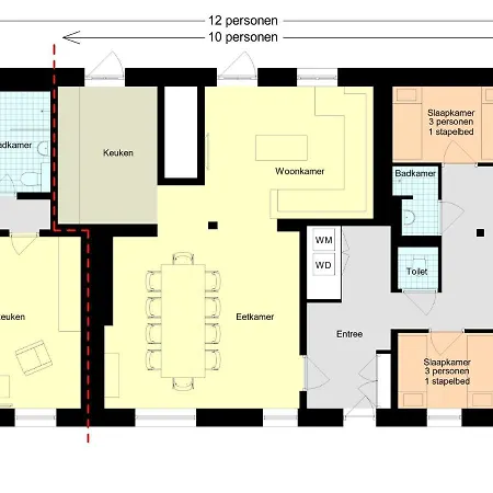 בית נופש Holiday In Aux Jo Tes With Balcony *